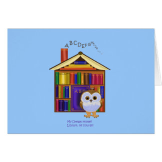 Cartão Casa ideal - biblioteca!