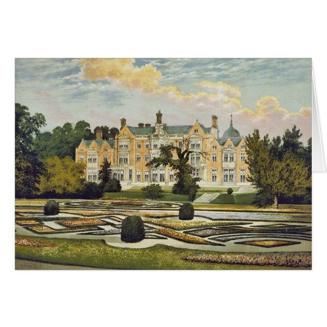 Cartão Casa Norfolk Inglaterra de Sandringham (Frente horizontal)