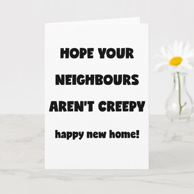 Cartão Casa Nova e Feliz | Vizinhos assustadores - Citaçã (Planta pequena)