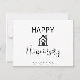 Cartão Casa Pequeno Coração Feliz Aniversário da Casa