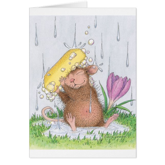 Cartão Casa-Rato Designs® - bom divertimento limpo (Frente)