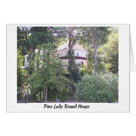 Cartão Casa redonda do lago pine