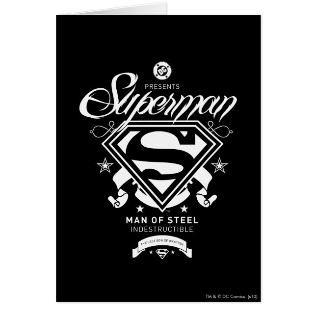 Cartão Casaco de Armas do Super-Homem (Frente)