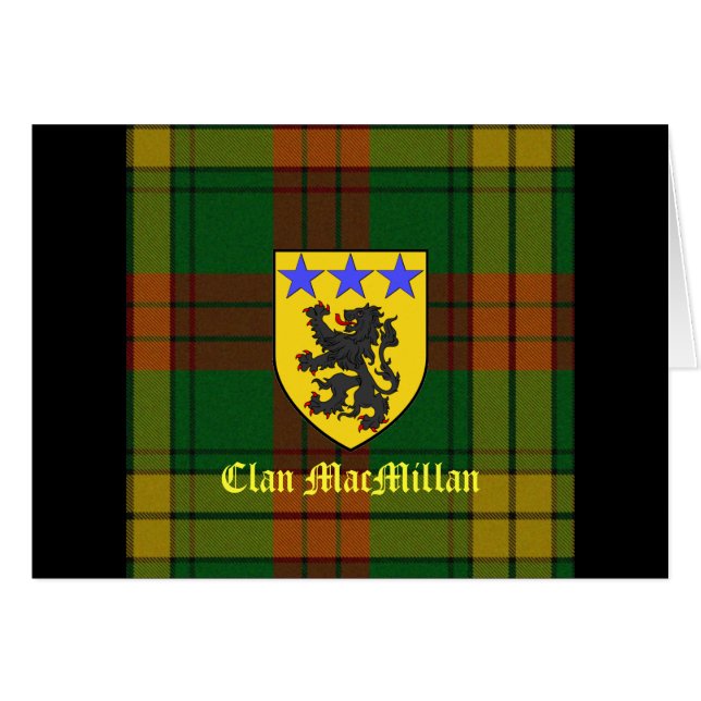 Cartão Casaco de Armas MacMillan Tartan (Frente Horizontal)