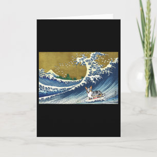 Cartão Casaco engraçado retrô vintage de ondas de surf Me