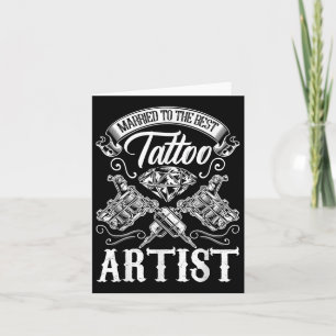 Cartão Casado Com A Esposa Ou Marido Da Melhor Tatuagem
