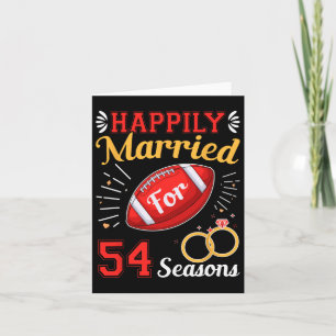 Cartão Casado Felizmente Por 54 Seasons 54ª Annive Casada