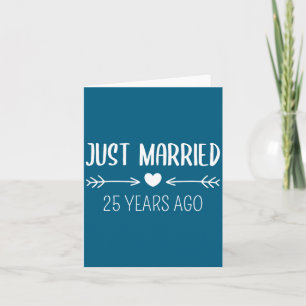 Cartão Casados há 25 Anos Ilustração de 25º Aniversário