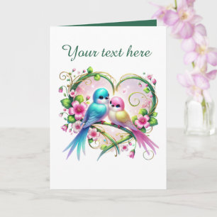 Cartão Casais amorosos Casamento adicionar texto