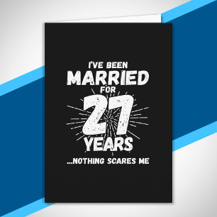 Cartão Casais Casados 27 Anos Engraçado 27º Aniversário