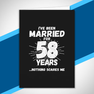 Cartão Casais Casados 58 Anos Engraçado 58º Aniversário