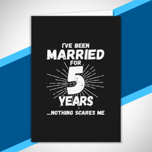 Cartão Casais Casados 5 Anos Engraçado 5º Aniversário
