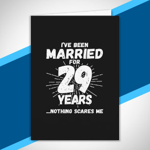 Cartão Casais Casados há 29 Anos Engraçado 29º Aniversári