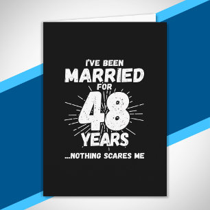Cartão Casais Casados há 48 Anos Engraçado 48º Aniversári