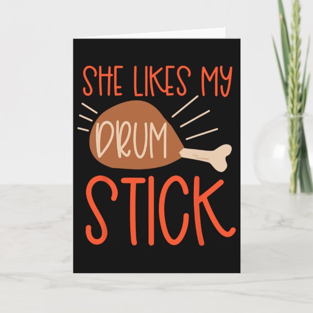 Cartão Casais De Ação De Graças Que A Turquia Mama Ela Go (Frente)