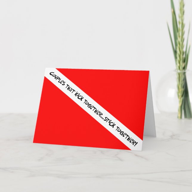 Cartão Casais Scuba Juntem-Se Juntos (Frente)