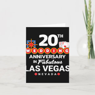 Cartão Casal 20 de Aniversário de 20 de de Vegas Anni