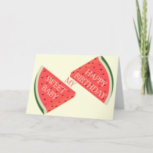 Cartão Casal Aniversário Meu Querido Bebê - Eu Te Amo