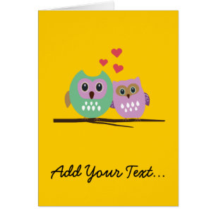 Cartão Casal da coruja