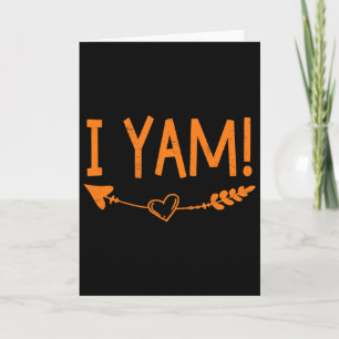 Cartão Casal de Ação de Graças Ela é minha batata doce