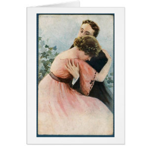 Cartão Casal do vintage - a parte de você é sempre