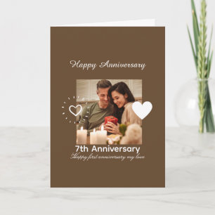 Cartão Casal Foto Colagem Feliz Aniversário de Casamento