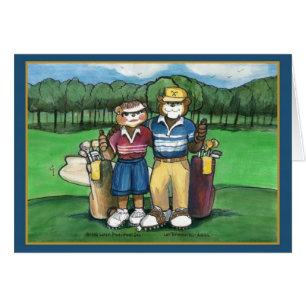 Cartão Casal Golfing