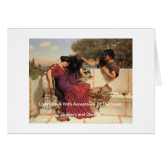 Cartão Casal grego da história velha velha