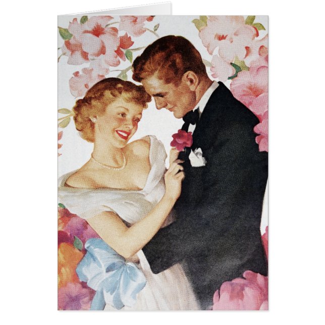 Cartão Casal jovem no visto formal (Frente)