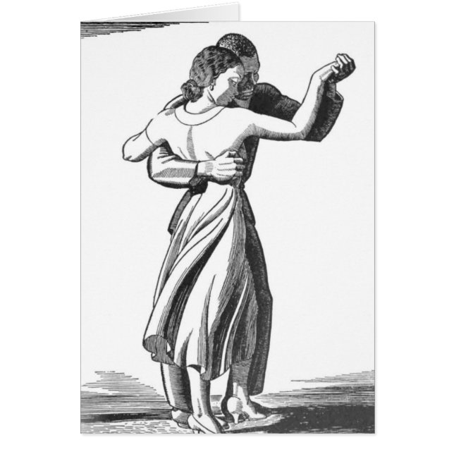 Cartão Casal lento da dança (Frente)