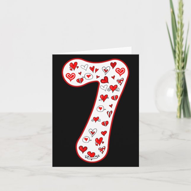 Cartão Casal Número 7 Fantasia de Casal 67 Meme Seis Sete (Frente)
