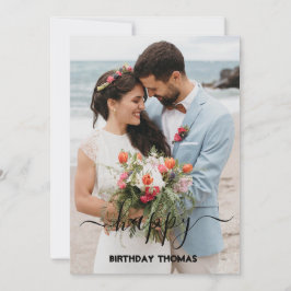 Cartão casal personalizado elegante foto feliz amor de an