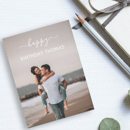 Cartão casal personalizado elegante foto feliz amor de an