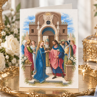 Cartão Casamento Católico Matrimônio da Virgem