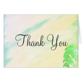 Cartão Casamento com Aquarela de Folha Tropical