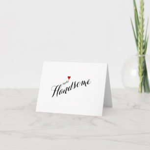 Cartão Casamento considerável vermelho do coração olá