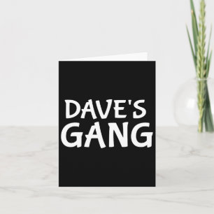 Cartão Casamento de Dave Bachelor do Primeiro Nome da Gan