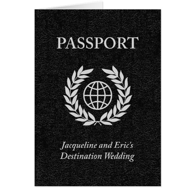 Cartão Casamento de Destino de Jacqueline e Eric (Frente)