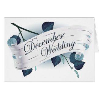 Cartão Casamento de dezembro : Folhas da temporada :