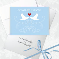 Casamento de Dois Doves Red Heart