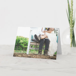 Cartão Casamento de Estilo de Vida Simples com Noiva e Sa