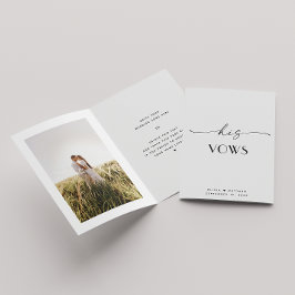 Cartão Casamento de fotos minimalista e elegante. Seus Vo