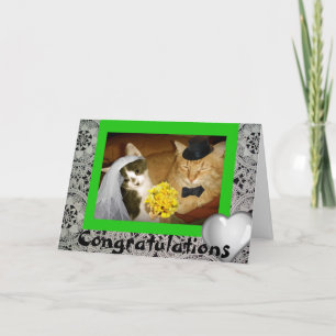 Cartão Casamento de Gatinho