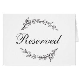 Cartão Casamento de jardim. Reservado botânico preto e br