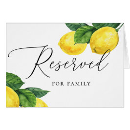 Cartão Casamento de Limão Amalfi | Placa Reservada Rústic