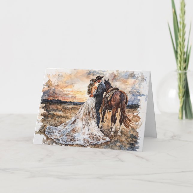 Cartão Casamento do Amor pelo País Bênção pela Unidade (Frente)