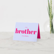 Casamento do Irmão Minimal Simples Lilás rosa