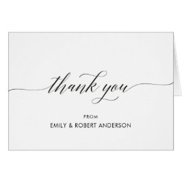 Cartão Casamento elegante, obrigado os cartões, moderno,