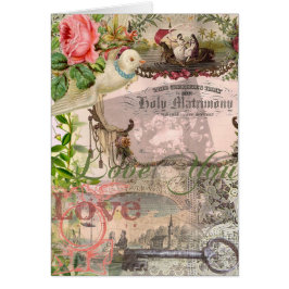 Cartão Casamento Elegante Vintage Antigo Casamento Antigo