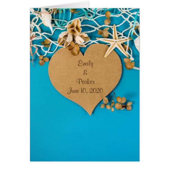 Cartão casamento entre coração e estrela (Frente)